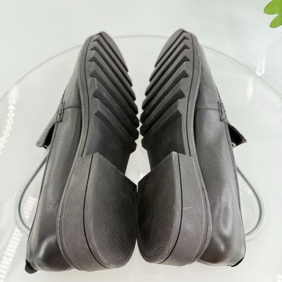 Bernardo Studio Womens Caleb Penny Loafers Block Heel Black Leather Size 11 - Picture 10 of 16